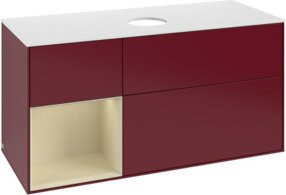 V&B Waschtischunterschrank Finion in Weiß und Grau lackiert, Breite: 120 cm, Tiefe: 50,1 cm, Höhe: 50,1 cm - Bild 1