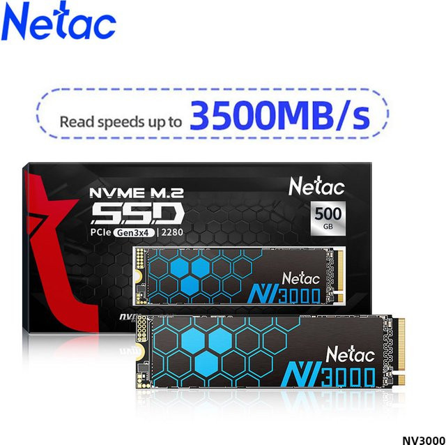 Netac NVMe M.2 SSD PCIe 3.0x4 Solid State Festplatte mit Kühlkörper für Laptop und Desktop - Bild 1