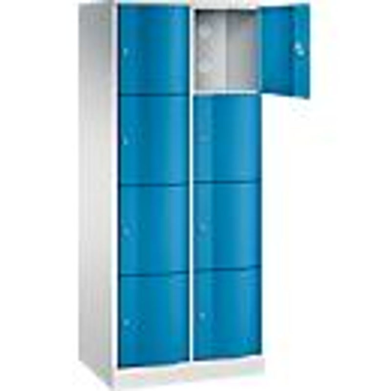 C+P Schließfachschrank Resisto mit 2 Abteilen und 8 Fächern, Farbe: Lichtgrau/Lichtblau, B/T/H: 77,2 x 54,0 x 195,0 cm - Bild 2