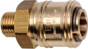 Metabo Schnellanschlusskupplung Euro 1/4" AG aus Messing in Gold - Bild 1