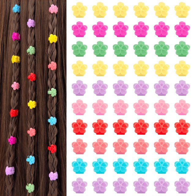 Haarringe für Zöpfe, Kunststoff, Candy Farben, Damen, Mädchen - Bild 1