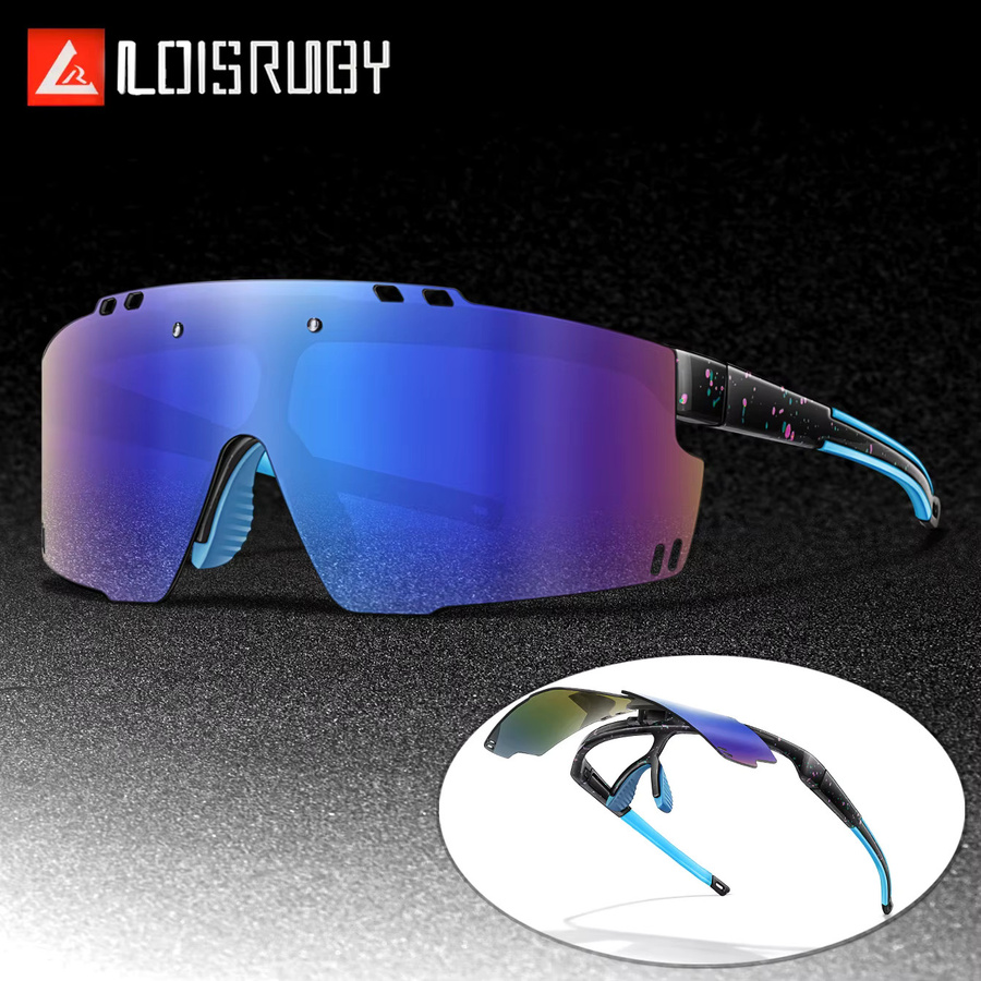 LOISRUBY Sportsonnenbrille, Unisex, Kunststoff, Wrap - Bild 2