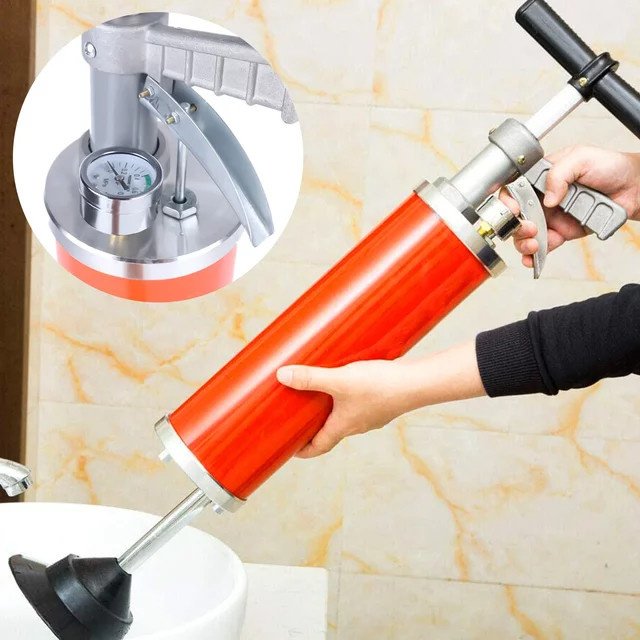 Bymaocar Abflussreiniger aus Aluminiumlegierung und Edelstahl mit 0,79 Gallonen Fassungsvermögen und 0,7 MPa Druck für Toiletten und Waschbecken - Bild 1