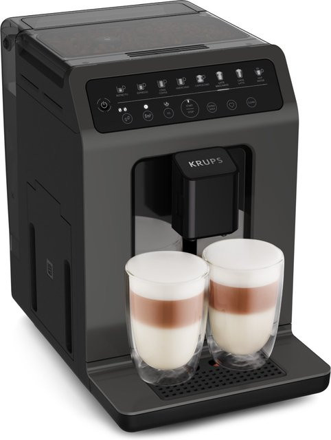 Krups EA89Z Classic Edition Kaffee-Vollautomat in Schwarz/Anthrazit mit integriertem Stahl-Kegel-Mahlwerk, 15 bar und 2,3 l Wassertank - Bild 1