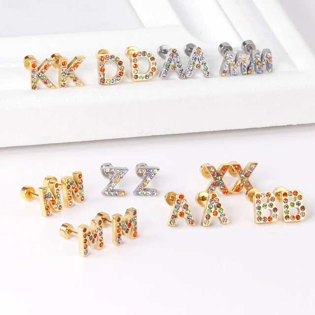 LUXUKISSKIDS Ohrringe, Kristall, Zirkonia, Gold, Silber Farbe, Damen - Bild 1