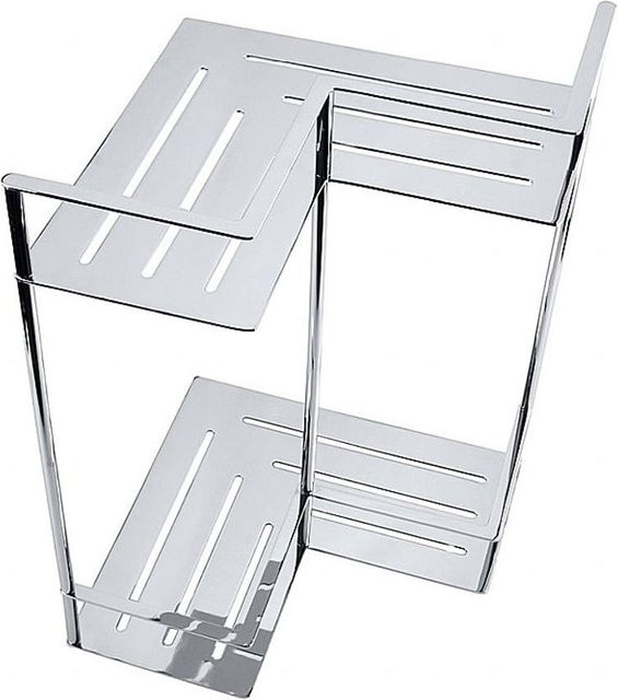 Brillantbad BYTRO Doppeleckseifenkorb aus Edelstahl in Chrom poliert, Farbe: Silber, B/T/H: 24,0 x 35,5 x 37,5 cm - Bild 1