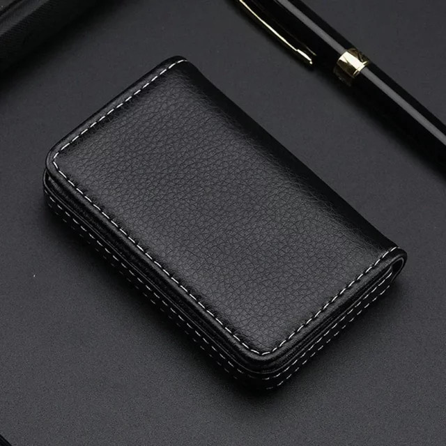CEXIKA Kartenhalter aus PU-Leder in Schwarz mit Magnetverschluss für Damen und Herren - Bild 1