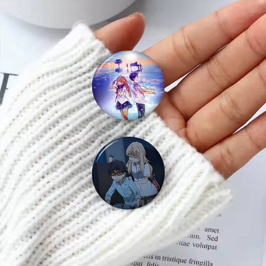 Mesuca Brosche Anime Your Lie In April, Weißblech - Bild 4