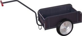 Cordes Handwagen mit Bordwand aus Stahl in Anthrazit RAL 7016, B/T/H: 144 x 93 x 81 cm - Bild 1