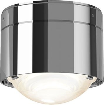 Top Light Puk! 80 One Avantgarde LED-Deckenleuchte in Chrom mit matter Glaslinse und warmweißem Licht (2700K) - Bild 1