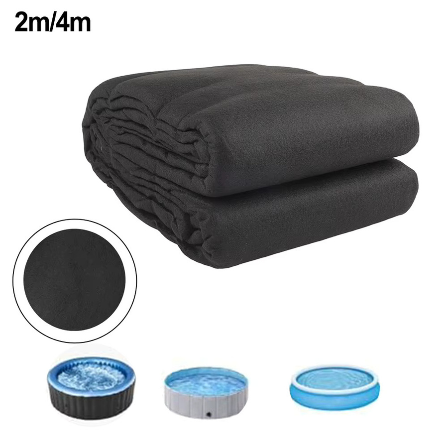 VIBRATITE Wasserabsorbierende Bodenmatte aus Filz für Pools und Spas, rund, schwarz, Durchmesser: 200 cm - Bild 3