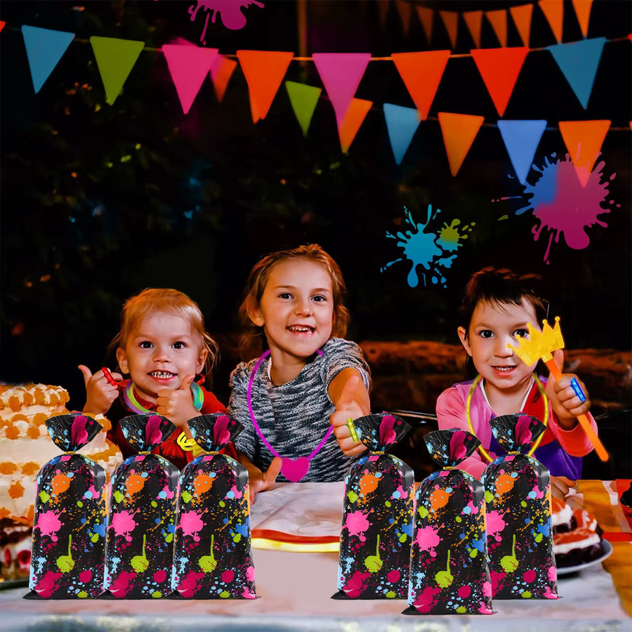 Huiran Graffiti Geschenkverpackung Taschen aus Kunststoff in Multicolour für Party und Geburtstag - Bild 4