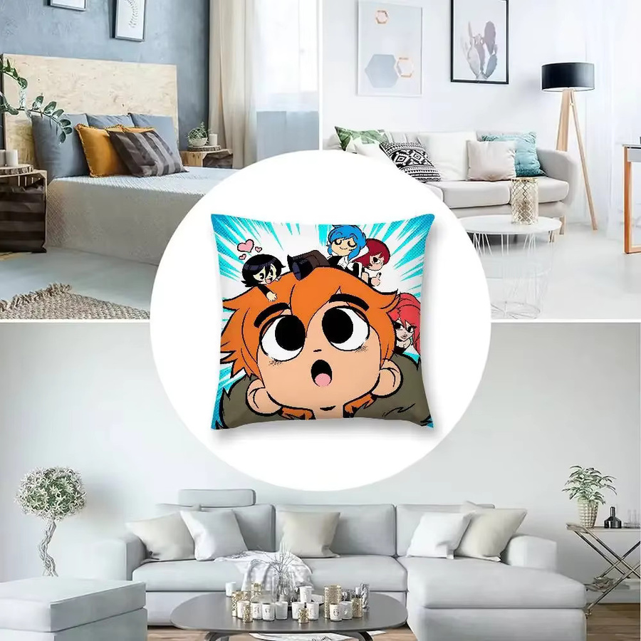 52TOYS Scott Pilgrim Vs The World Kissenbezug aus Polyester mit Reißverschluss, Mehrfarbig, B/T/H: 40 x 40 x 40 cm - Bild 3