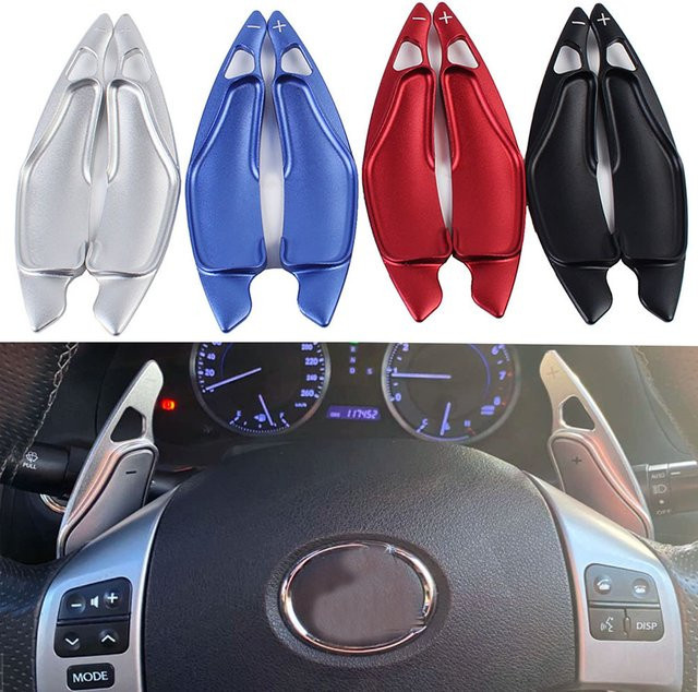 Cherk Schaltwippen-Verlängerung aus Aluminium in Rot für Lexus IS 250 300 2006-2011 und ISF 2011 - Bild 1
