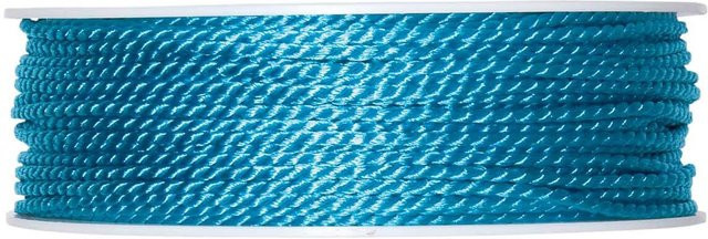 Halbach Kordel 2mm in Türkis aus Baumwolle, Polyester und Acetat, 10m - Bild 1
