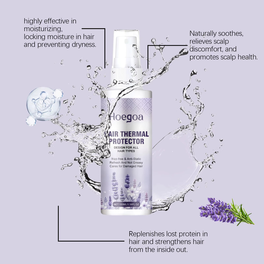 HOEGOA Haarpflegespray Thermoschutz, 100 ml, Unisex, für strapaziertes Haar - Bild 3