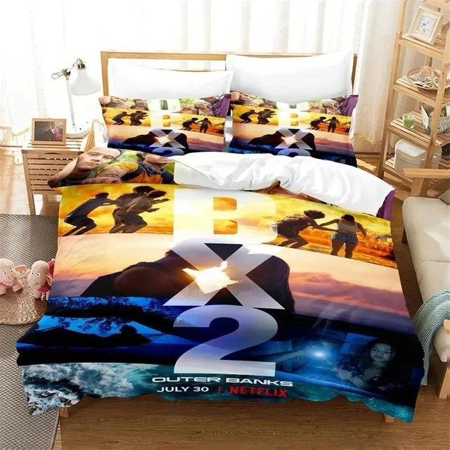 Outer Banks TV Bettwäsche Set aus Mikrofaser mit Bettbezug und Kissenbezug, Mehrfarbig, B/H: 70 x 133 cm - Bild 1