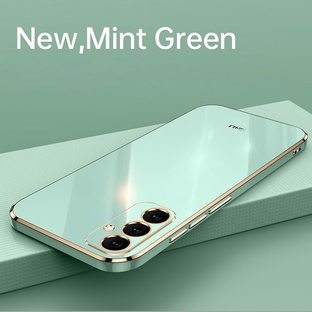 Stoßfeste Silikon TPU Handyhülle mit 6D Überzug für Samsung Galaxy A55 5G in Grün - Bild 1
