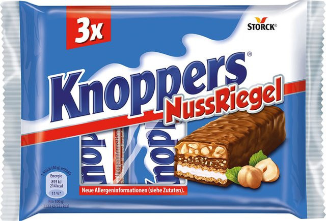 KNOPPERS NussRiegel 3 x 40 g - Bild 1