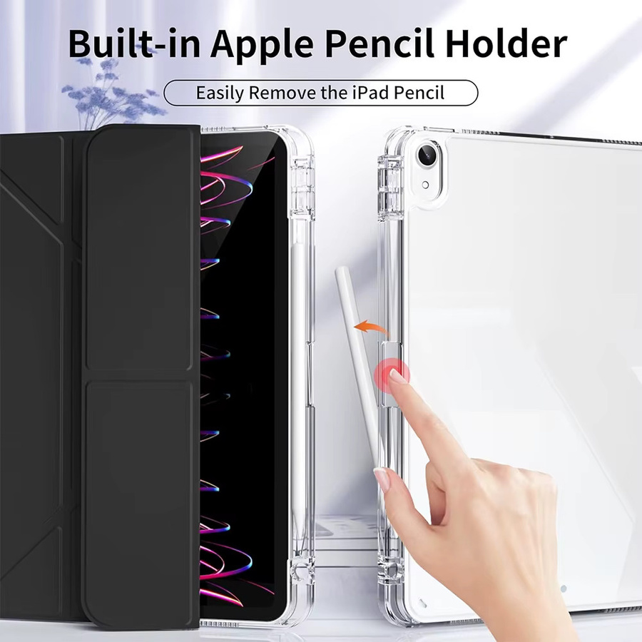 Chenxiaotong Y-förmige iPad Hülle für iPad 11 Zoll und 10,9 Zoll 10. und 11. Generation (2022/2025) mit Stifthalter und verstellbarem Mehrwinkel-Ständer in Schwarz - Bild 5