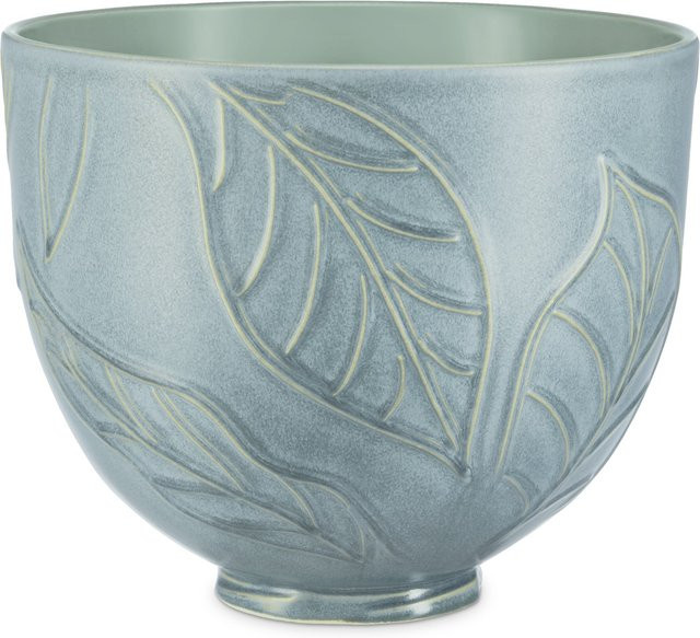 KitchenAid Keramikschüssel Spring Leaves in Blau und Grün mit 4,7 l Volumen - Bild 1