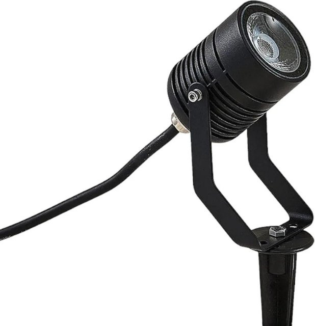 Lindby LED Außenleuchte Maris Modern Schwarz aus Metall mit Erdspieß für den Garten - Bild 1