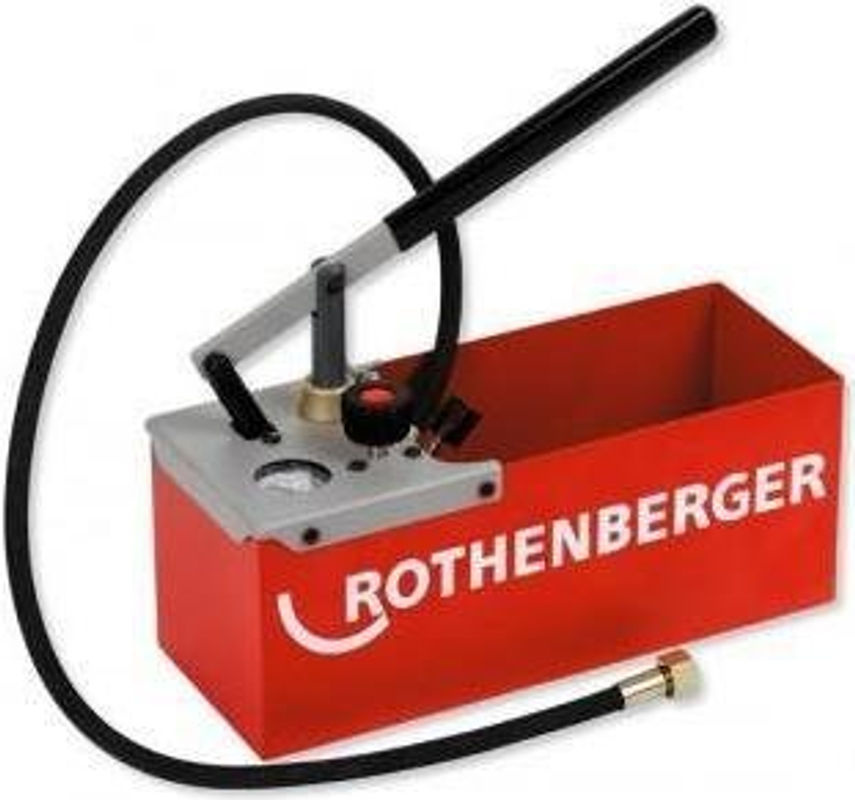 Rothenberger Prüfpumpe TP25 manuell mit Doppelventilsystem Twin Valve 0-25 bar in Rot - Bild 2
