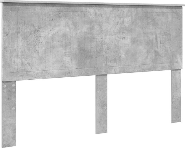 vidaXL Kopfteil für das Bett in Betongrau, modernes Design aus Holzwerkstoff, Breite: 160 cm - Bild 1