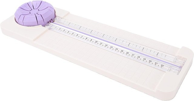 CosyHome 6 in 1 Papier Schneider für Scrapbooking und Basteln mit Gerade, Gepunktet, Gebogen, Gefalzt und Wellenlinie in Weiß - Bild 1