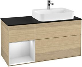V&B Waschtischunterschrank Finion in Braun mit Eichen-Dekor, Breite: 120 cm, Tiefe: 50,1 cm, Höhe: 50,1 cm - Bild 1