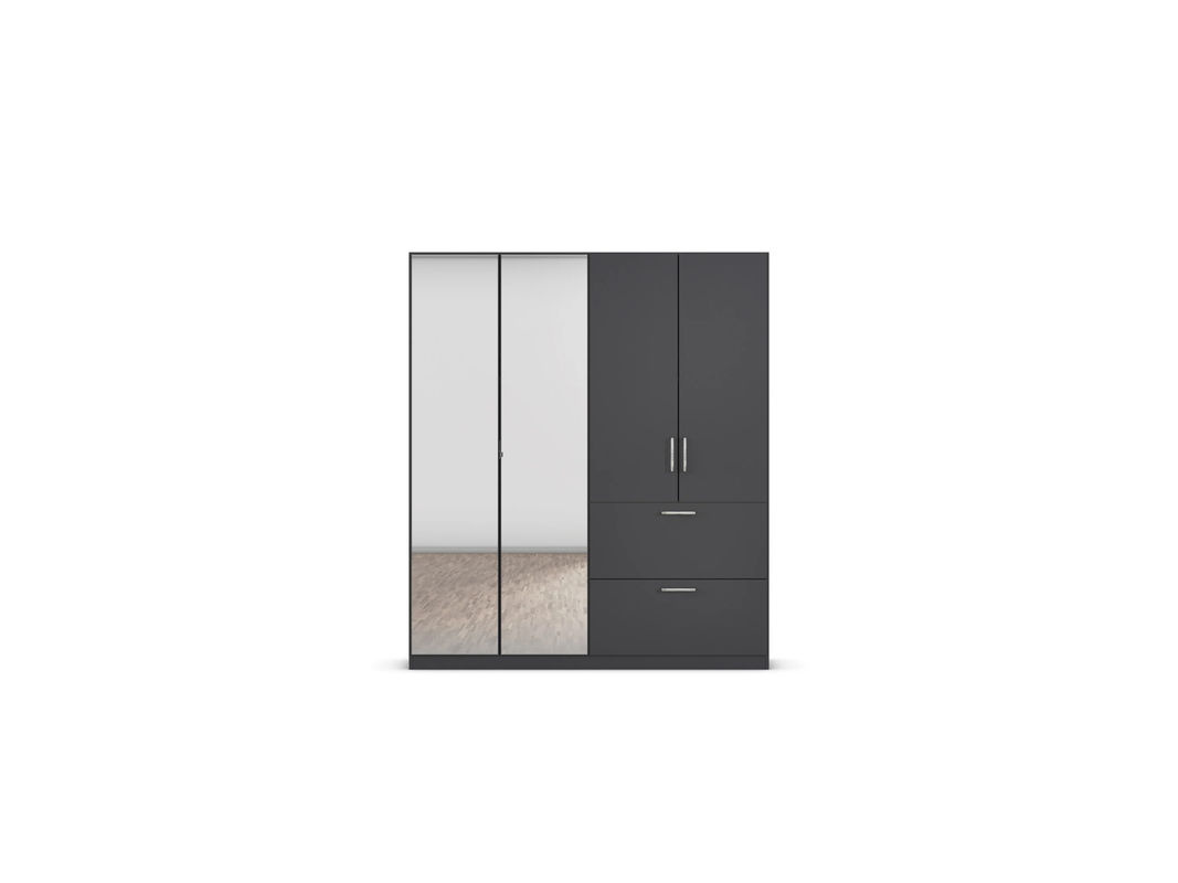 RAUCH BLUE Padua Drehtürenschrank in Grau mit integrierten Schubladen, Breite: 181 cm, Höhe: 210 cm - Bild 3