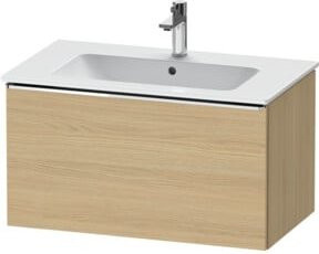 Duravit Waschtischunterschrank D-Neo, Wandhängend, Eiche Natur/Chrom, B: 81 cm, T: 46,2 cm, H: 44 cm - Bild 1