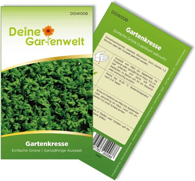 Deine Gartenwelt Gartenkresse Würzkraut Samen 1000 g - Bild 1