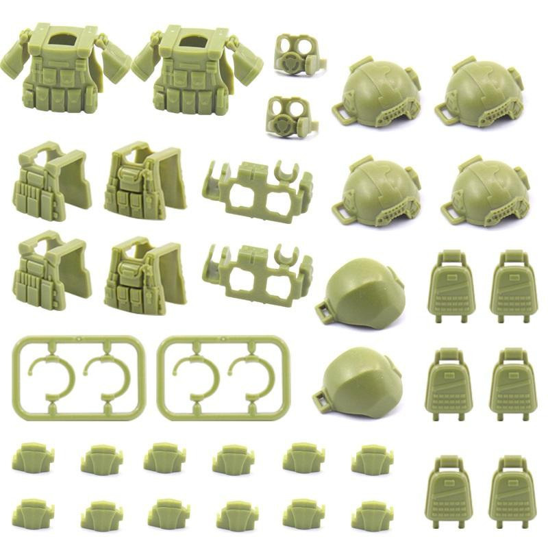Yiran toy Militärausrüstung SWAT Weste Mini Actionfiguren Zubehör grün - Bild 1