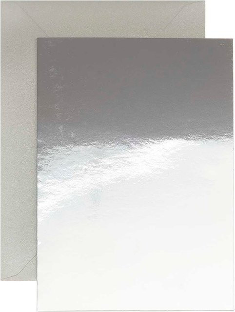 Rico Design Paper Poetry Kartenset aus silbernem Spiegelkarton, Format A7/C7 - Bild 1