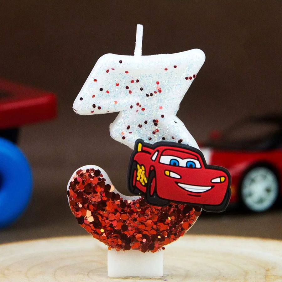 Disney Cars Lightning McQueen Digitale Geburtstagskerze mit Stecker für Kinder - Bild 3