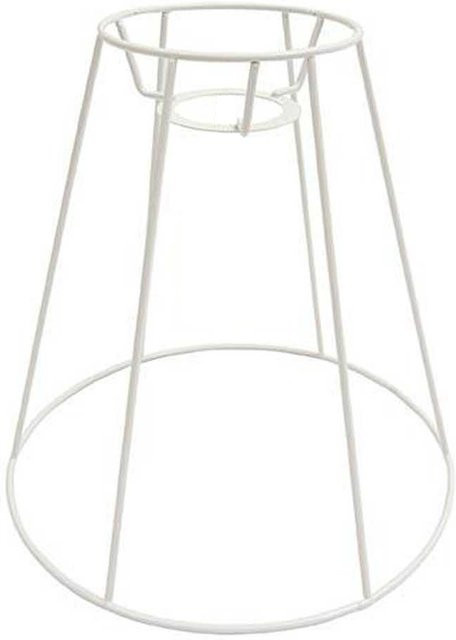Rico Design Lampenschirm konisch aus Metall in Weiß, B: 10 cm, H: 20 cm, T: 20 cm - Bild 1