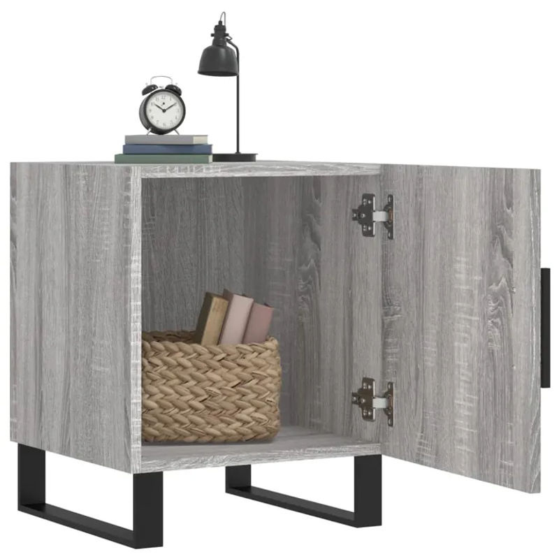 Vidaxl Nachttische Set 2 Stück Modern in Grau, B/T/H: 40 x 40 x 50 cm - Bild 2
