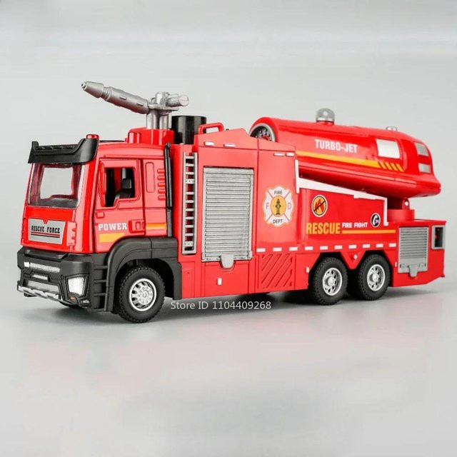 Linyi toy car Feuerwehrauto Modell, 1:32, Wassersprühnebel, Licht und Geräusch, ab 14 Jahren - Bild 1