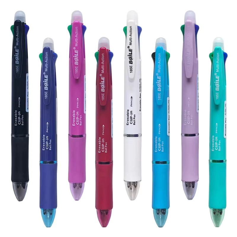 LCOMMO 5-in-1 Löschbarer Gelstift Mehrfarbig mit magischer Tinte für Schule und Büro - Bild 2