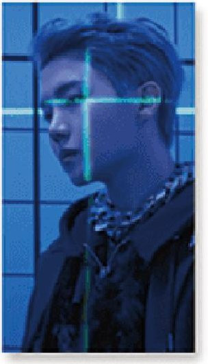 BTS 3D-Foto-Lentikular-Lesezeichen Version 2 in Blau - Bild 1
