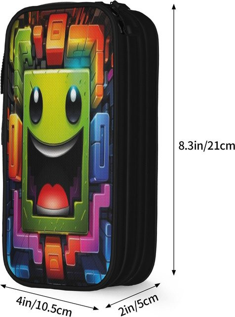 Fancy Style Studio Federmäppchen Geometrie Würfel Stifteetui mit großer Kapazität für Kinder in Multicolour - Bild 1