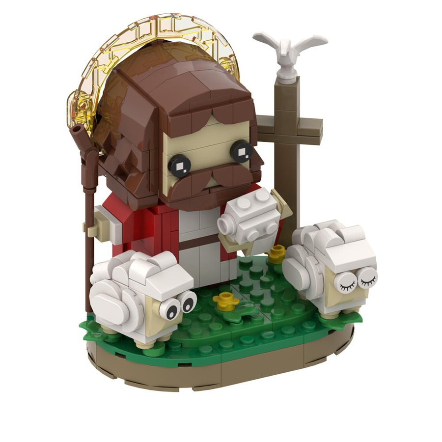 Yiran toy MOC Schäfer Jesus Kreuz Bausteine Set ab 14 Jahren - Bild 3