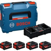Bosch Professional EXPERT Starter-Set 18V mit L-BOXX: 2x EXBA18V-80, 2x EXBA18V-55 Akkus und EXAL18V2-320 Ladegerät - Bild 1