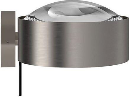 Top Light Puk! 120 Wall Avantgarde LED-Wandleuchte in Nickel matt mit Glaslinse, warmweiß (2700K) - Bild 1