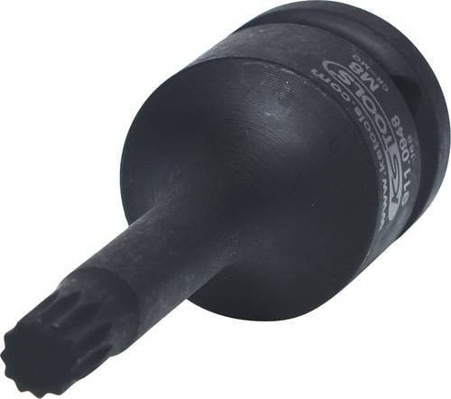 KS Tools Kraft-Bit-Stecknuss Vielzahn lang M8 1/2 Zoll in Schwarz - Bild 1