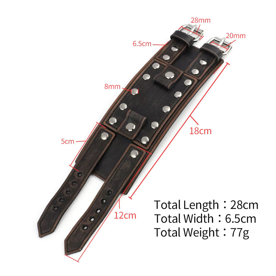 onthelevel Uhrenarmband Rindsleder, Punk, Herren - Bild 2