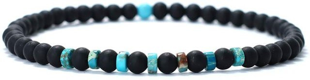 Fashion Maker 2 Herrenarmband, Perlen, Tigeraugen, Schwarz, Bohemia - Bild 1