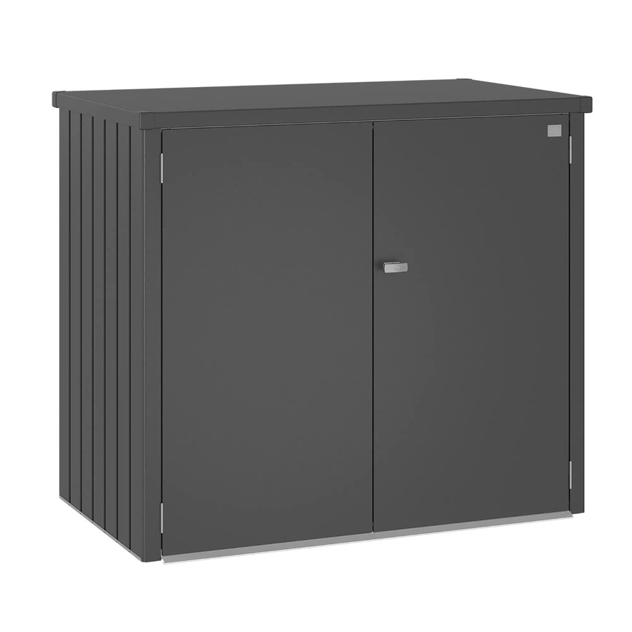 Biohort Mülltonnenbox Alex Duo in Dunkelgrau-Metallic aus Stahl, B/H/T: 147 x 129 x 88 cm - Bild 2
