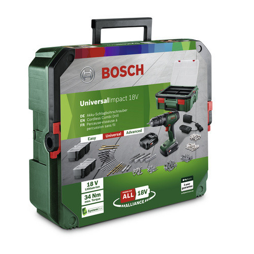 Bosch UniversalDrill 18 Akku-Bohrschrauber 18 V in Grün inklusive Akku - Bild 2